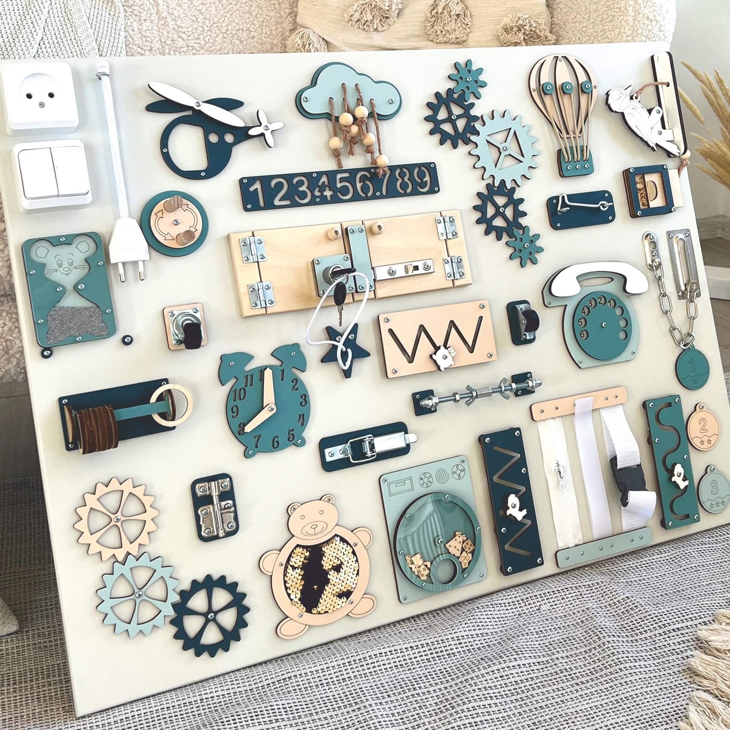 Extra large Montessori sensory busy board (60×80 cm)