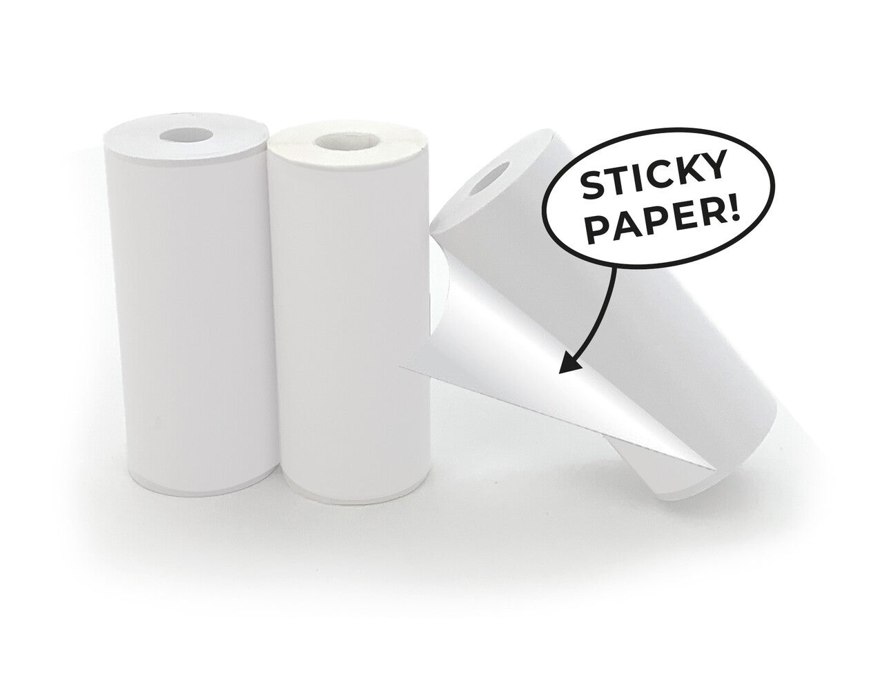 Hoppstar 3x Paper Rolls – White, Self Adhesive