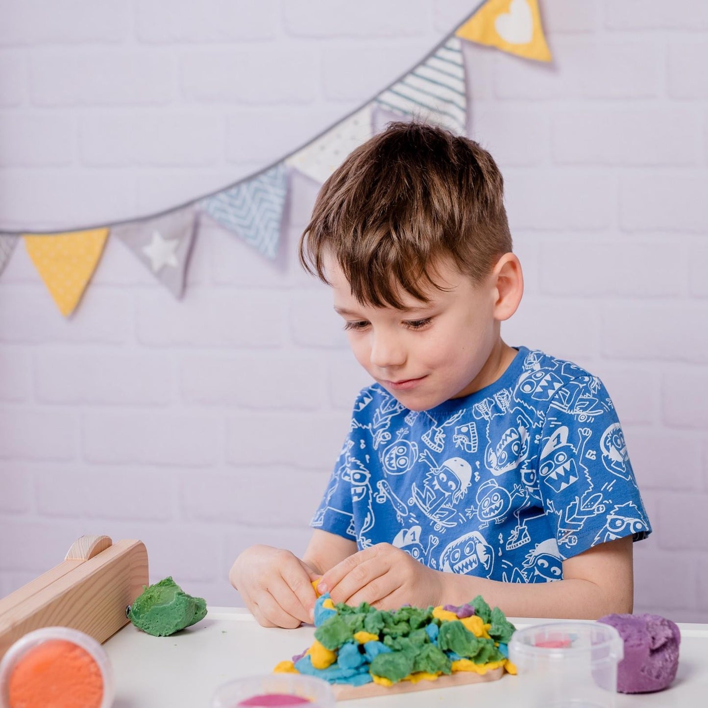 Neogrün Organic Easy Clay Set 4x120g – Orange, Green, Pink, Violet