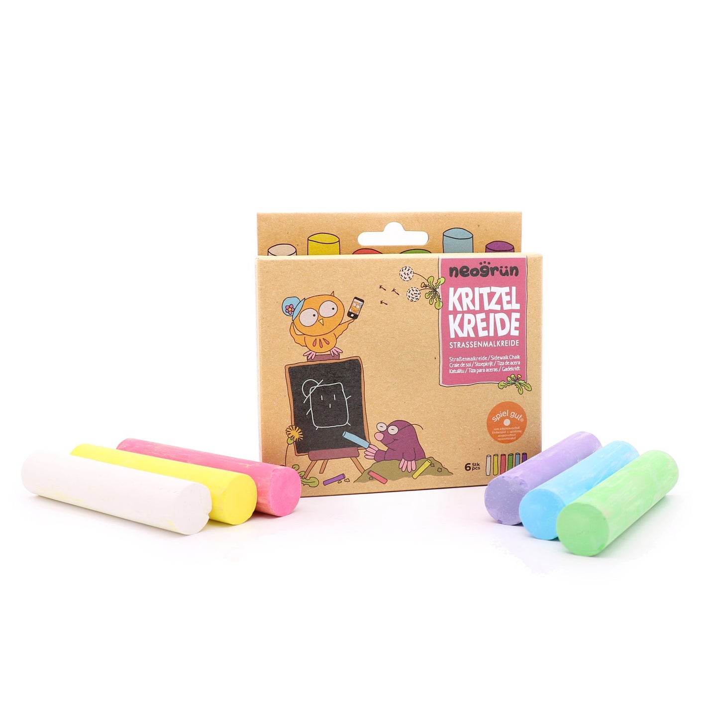 Neogrün Organic Street Chalks – 6pcs