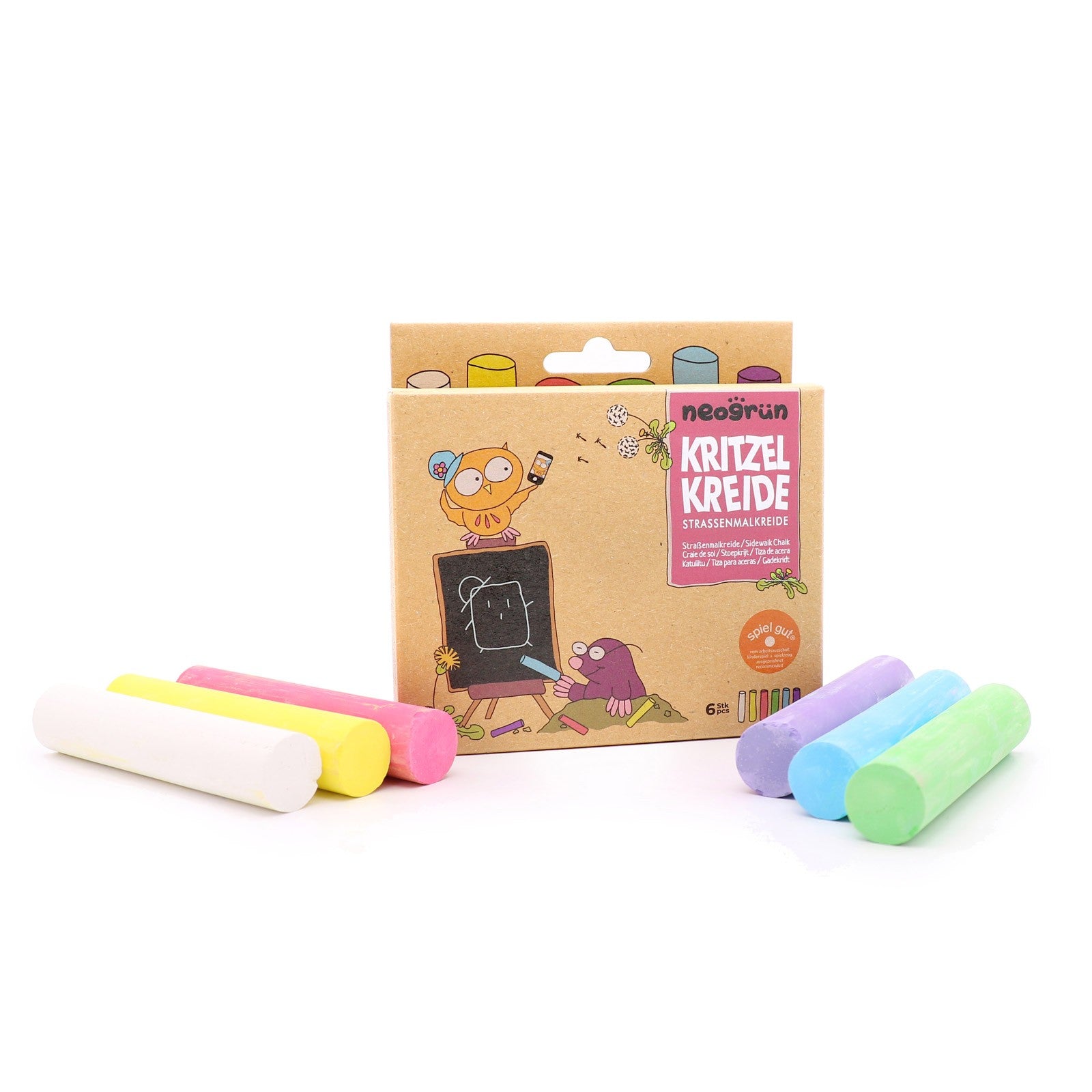 Neogrün Organic Street Chalks – 6pcs